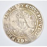 Edward VI (1547-51) hammered silver shilling, facing bust rose left, mm. y Southwark, Spink 2484