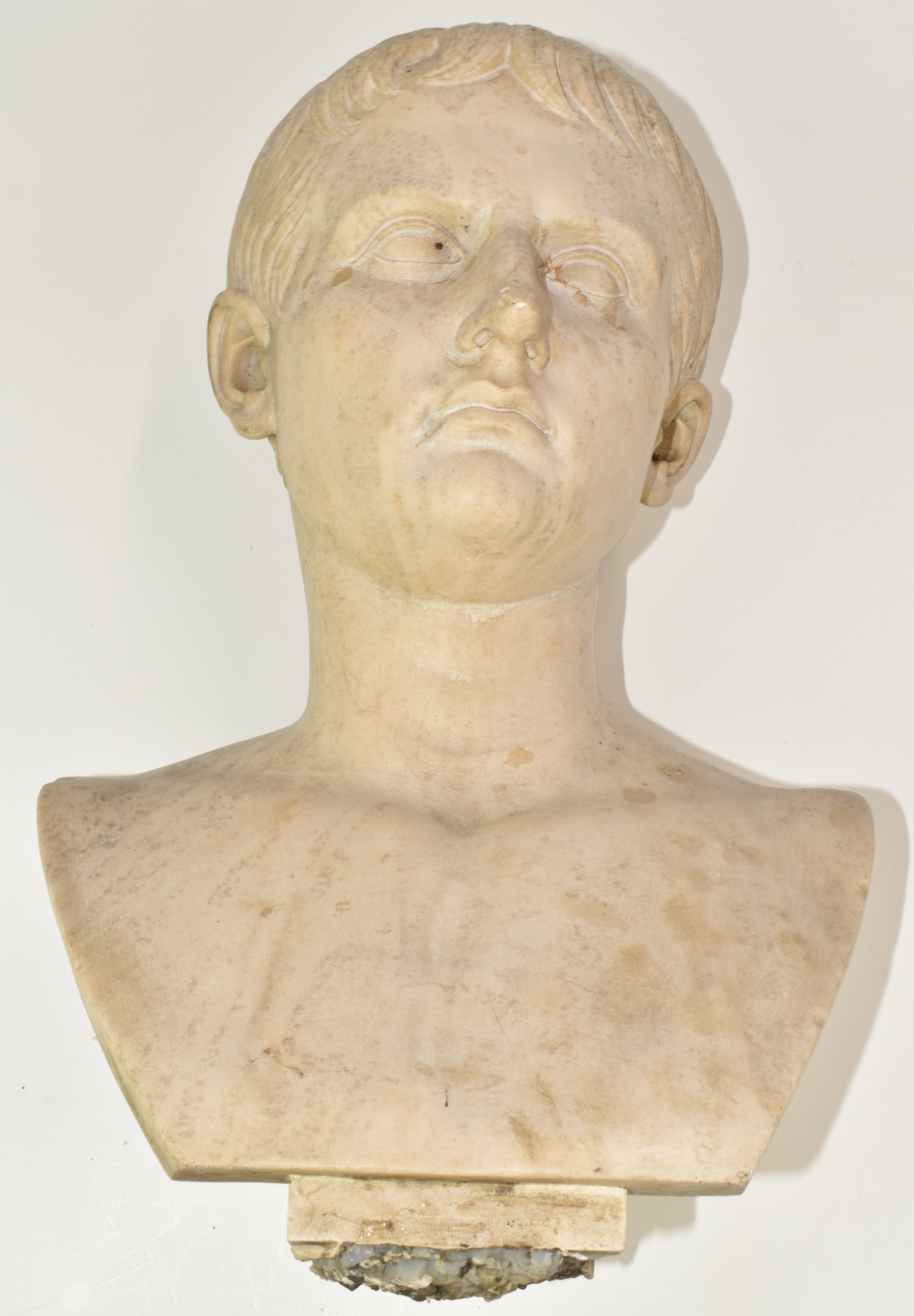 Classical style male bust, height 45cm