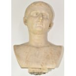 Classical style male bust, height 45cm