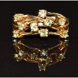 A 9ct gold ring set with quartz, 3.7g, size M/N