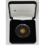 2014 Queen Elizabeth II miniature 9ct gold coin commemorating the 88th birthday of Queen Elizabeth