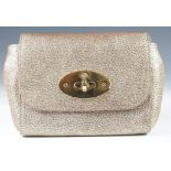 Mulberry Mini Lily handbag in metallic leather with gilt metal hardware, chain and leather strap,
