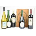 Five bottles of wine comprising cased pair of Charles de France Chardonnay de Bourgogne 1991,