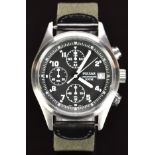 Pulsar gentleman's military style chronograph wristwatch ref. V857-X069 with date aperture, luminous