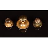 An 18ct gold stud (1.5g) 9ct gold stud, Birmingham 1901 and another 9ct gold stud, weight of both