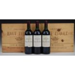 Seven bottles of Chateau Haut Tuquet Bordeaux 1993, 75cl, 12% vol, in three wooden cases , only