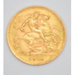 1914 George V gold half sovereign