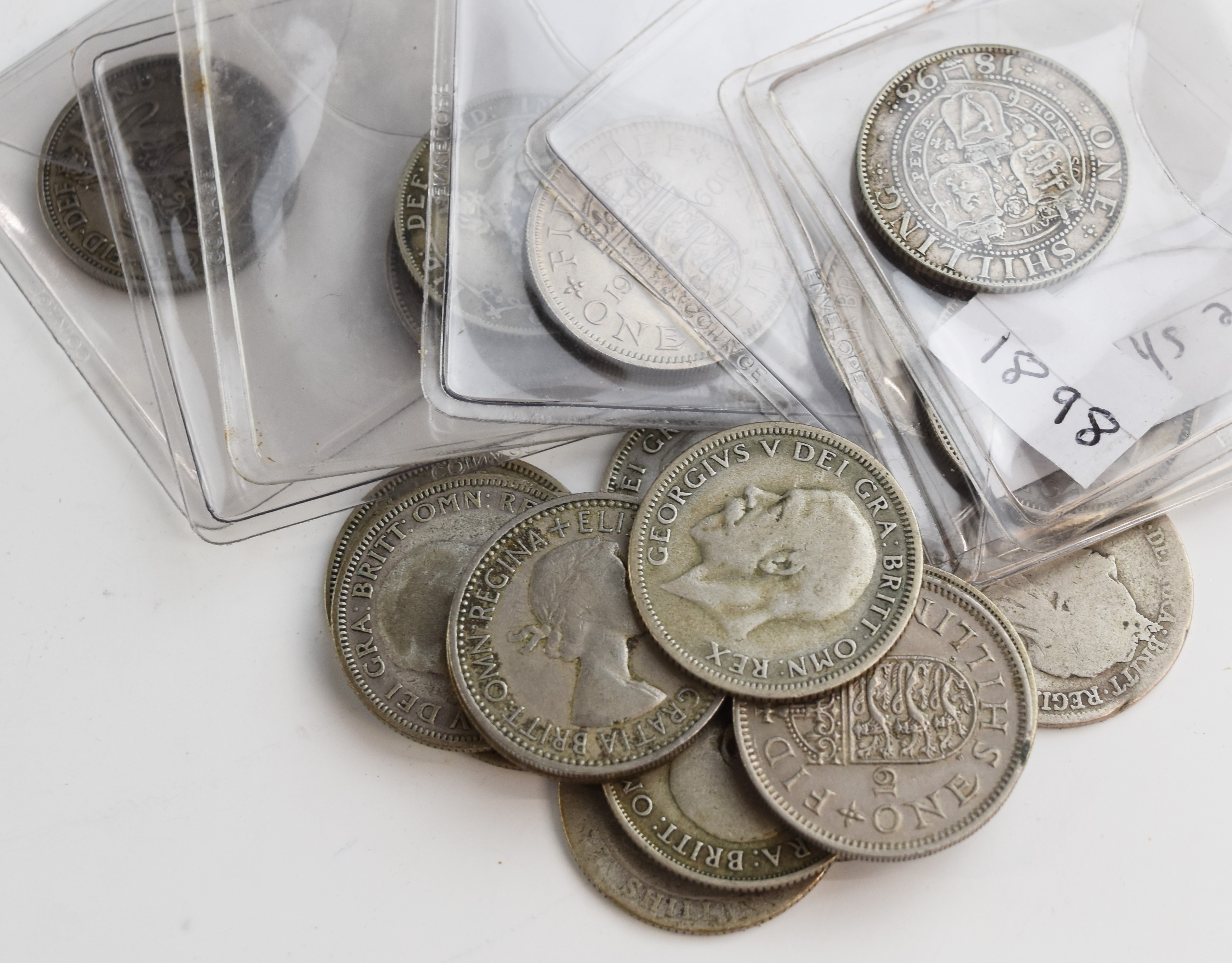 A collection of UK coinage, George IV onwards, a couple of Roman and approximately 300g of silver - Bild 5 aus 7