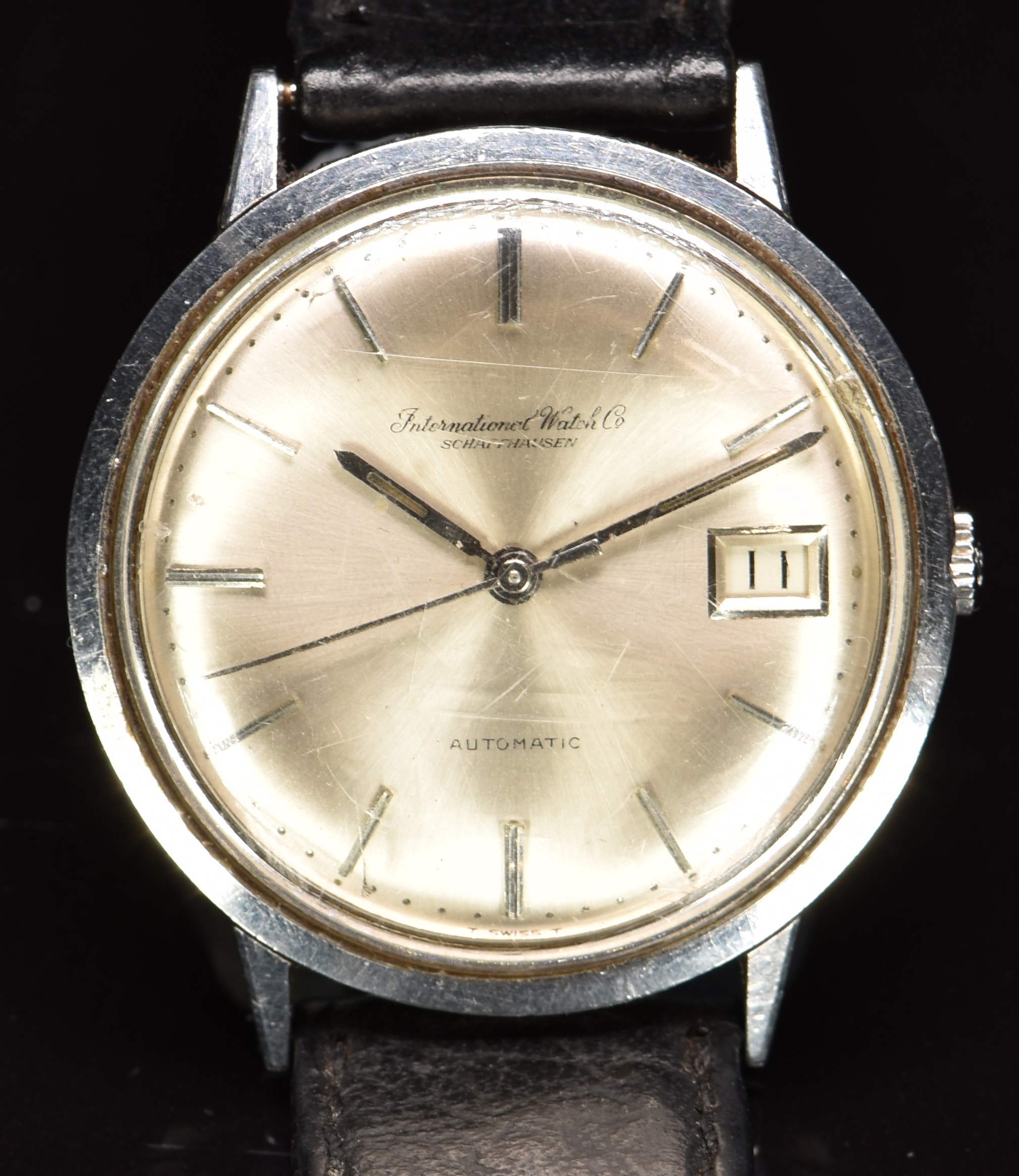International Watch Company IWC gentleman's automatic wristwatch ref. 803 A with date aperture,