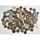 A collection of 18thC halfpenny Conder tokens etc, George III evasion halfpenny, miscellaneous