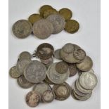 A quantity of UK coinage, includes approximately 140g UK silver, George IV onwards