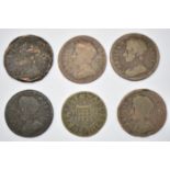 Five Charles II farthings to include a Langport token example of 1667 and a 1674 example