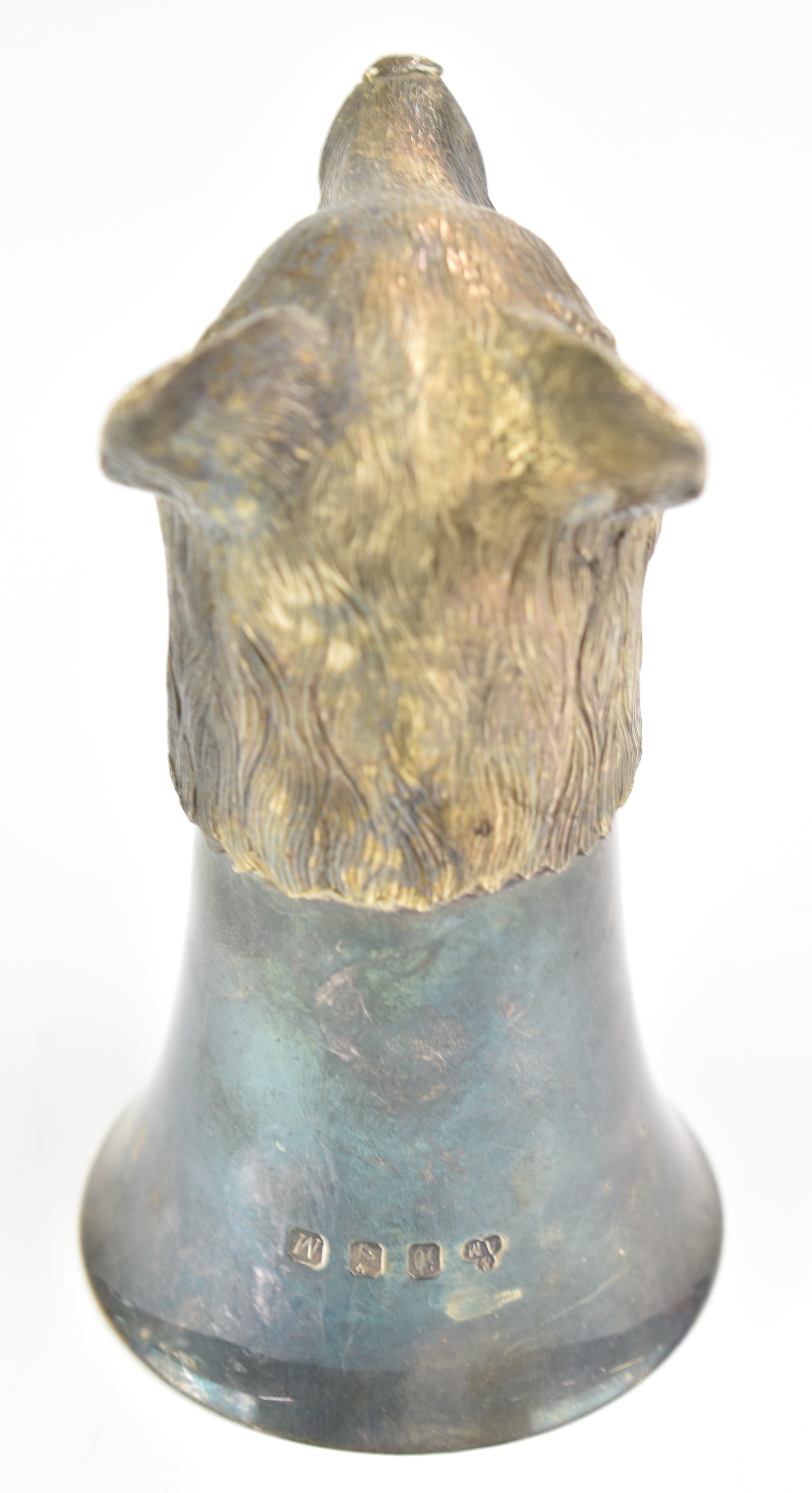 Irish hallmarked silver novelty stirrup cup formed as a fox's head, Dublin 1998, maker Alwright & - Image 4 of 5