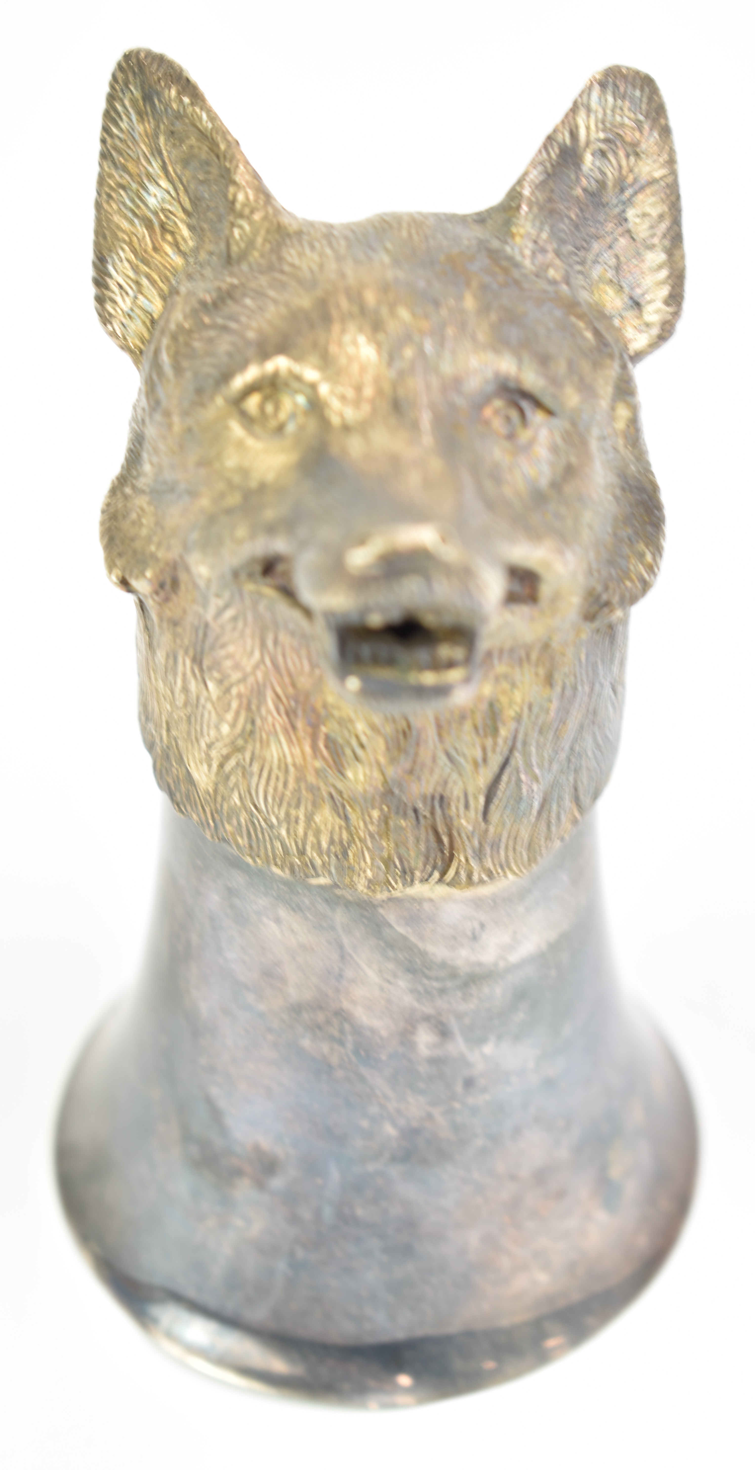 Irish hallmarked silver novelty stirrup cup formed as a fox's head, Dublin 1998, maker Alwright & - Image 3 of 5