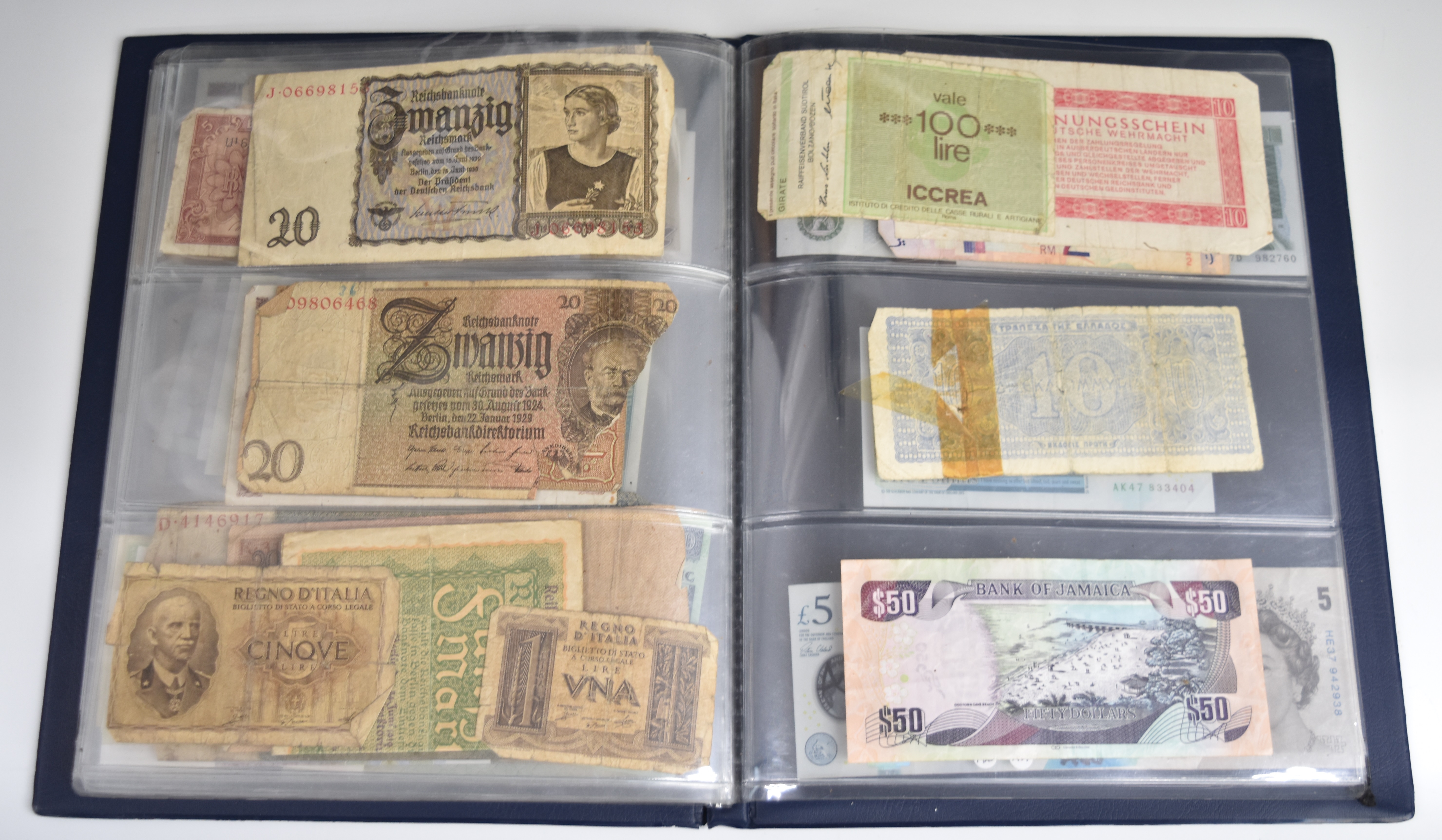 A collection of world banknotes in an album, includes AK47 £5, consecutive £1 pair etc - Image 3 of 5