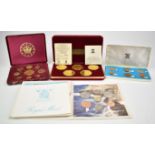 UK pattern proposed Euro coin set 2002 together with two Isle of Man proof sets 1971 and 1979