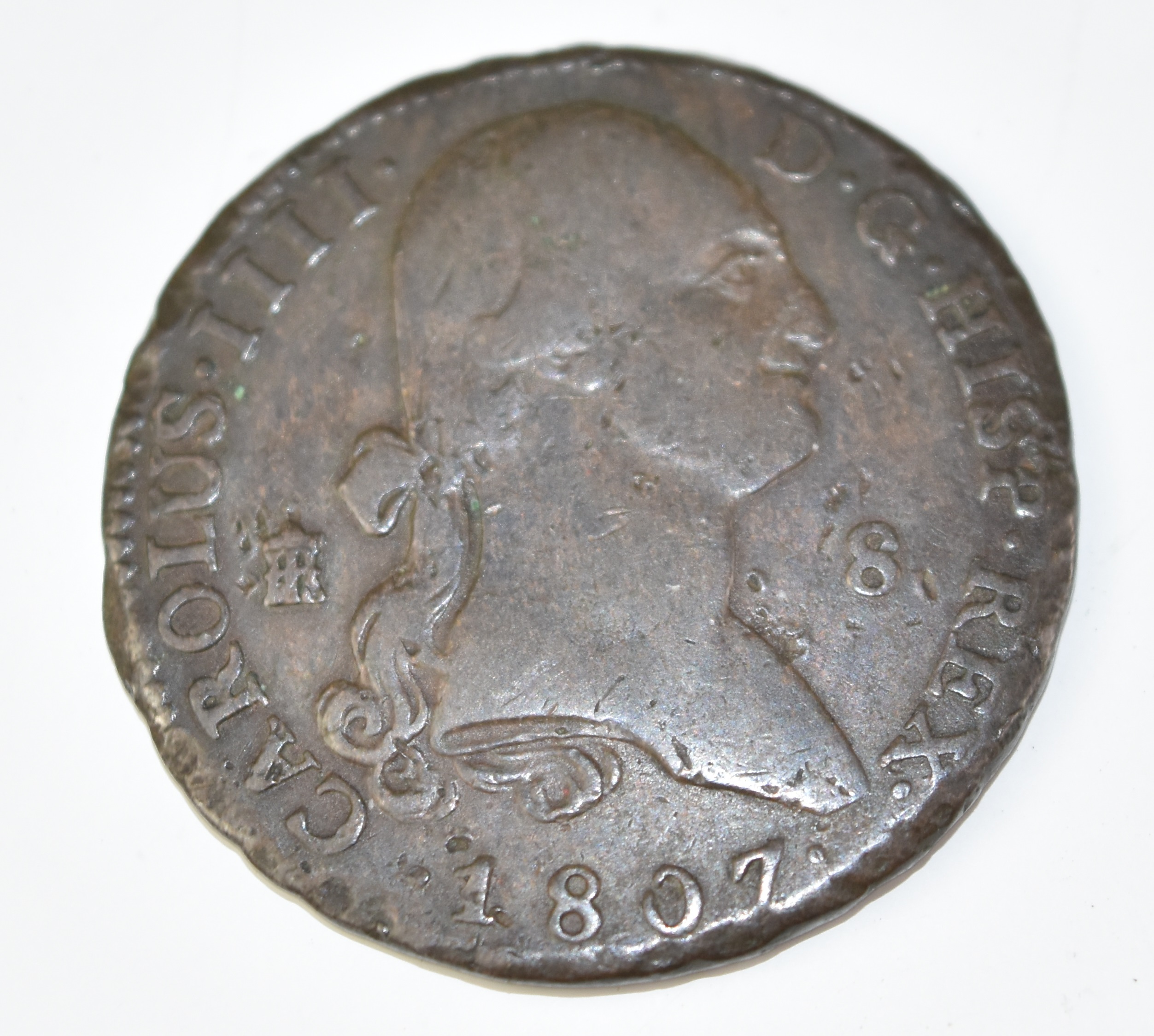 Sixteen Spanish coins 1721 onwards, includes hammered example, four silver and twelve copper / - Image 3 of 5