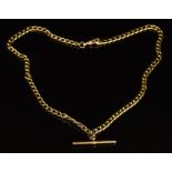 A 9ct gold double Albert watch chain, length 25cm, 11.1g