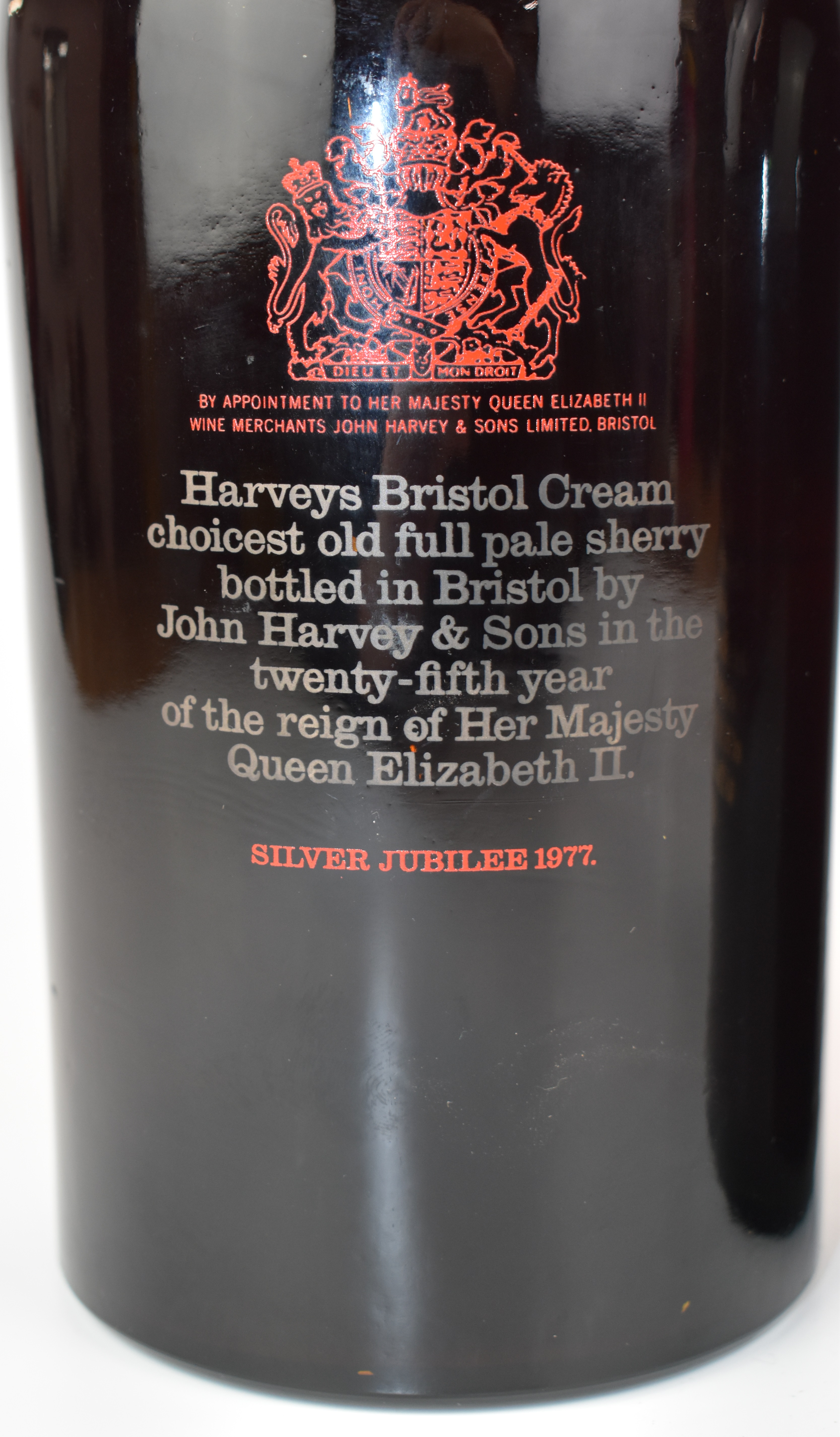 Three oversized bottles of Harvey's Bristol Cream Sherry commemorating Royal events and moving - Image 2 of 5