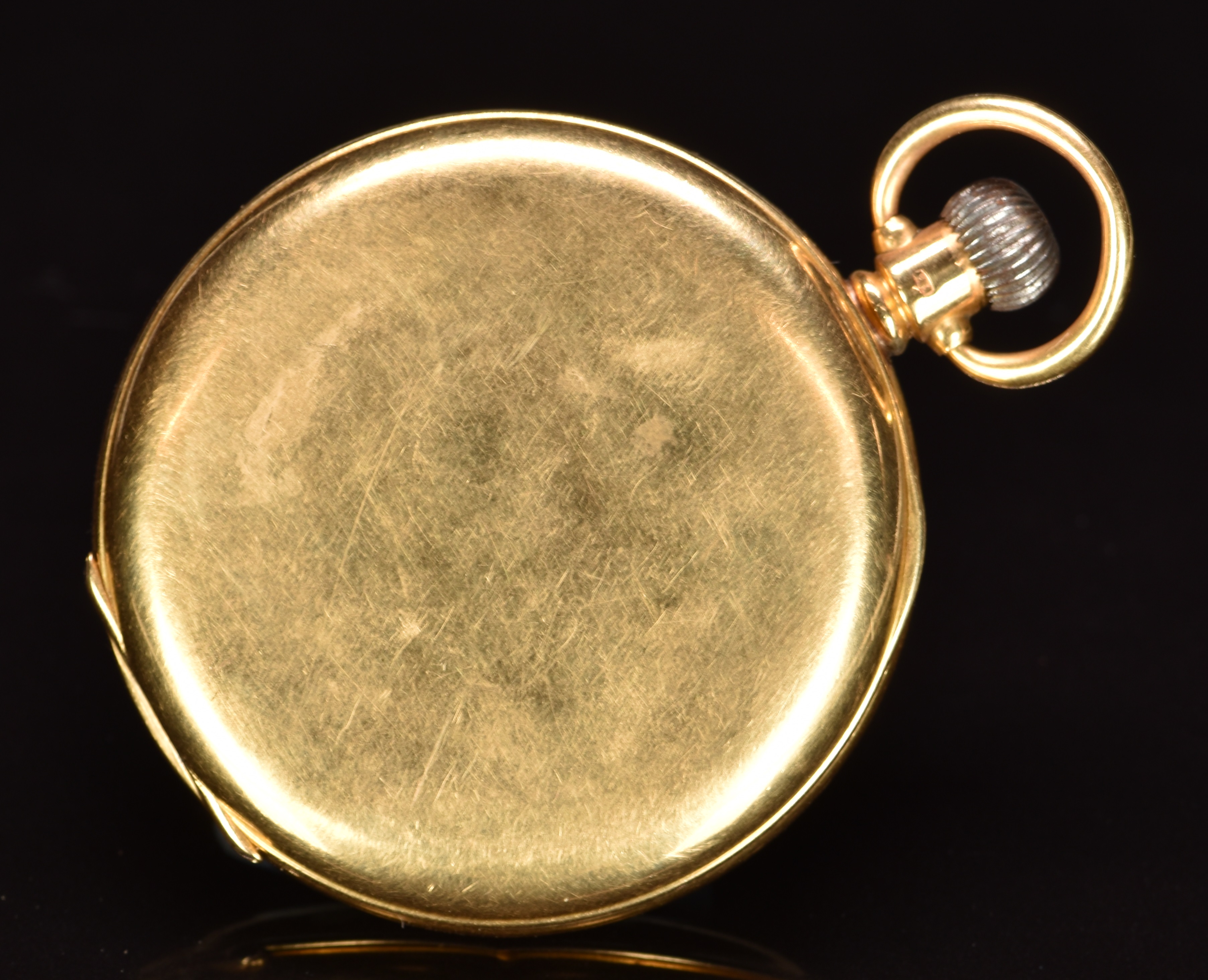 P S Bartlett Waltham 18ct gold keyless winding half hunter pocket watch with inset subsidiary - Image 3 of 4