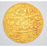 Indian gold one mohur coin (Shah Amam II, British Bengal Presidency) 1765-1947, 7.3g