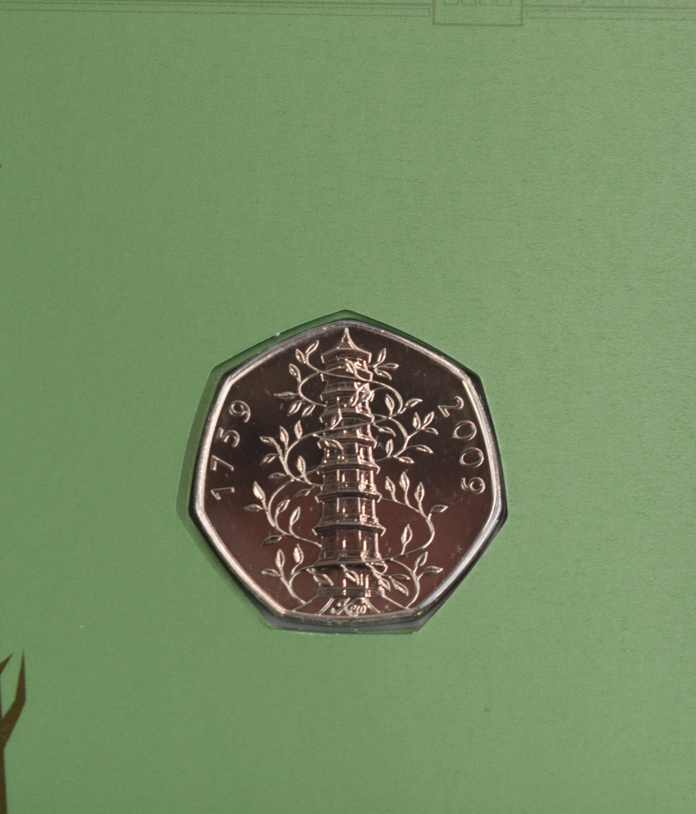 2009 Kew Gardens 50p coin and stamp cover, pack no 06657 - Image 2 of 4