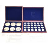 Windsor Mint two gold plated picture coin collections comprising 'Battle of Britain' and 'British