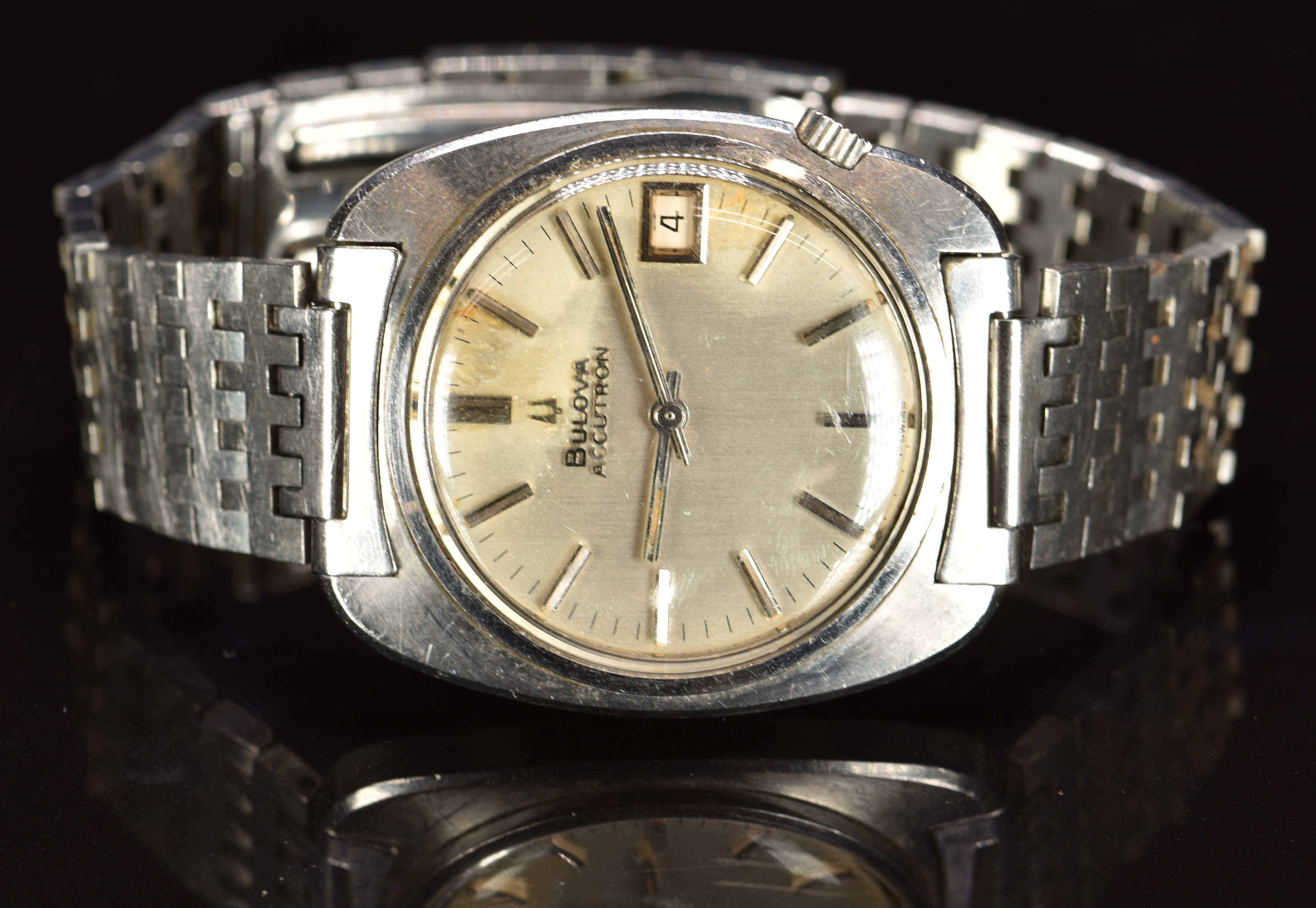 Bulova Accutron M9 gentleman's wristwatch ref. 741 with date aperture luminous hands, baton hour - Image 4 of 8