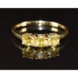 A 9ct gold ring set with quartz, 1.8g, size M/N