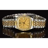 Baume & Mercier ladies wristwatch ref. 5821.018 with date aperture, gold hands, baton hour markers