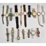 Seventeen various ladies and gentleman's wristwatches including Seiko 5 automatic ref. 7S26-8760,