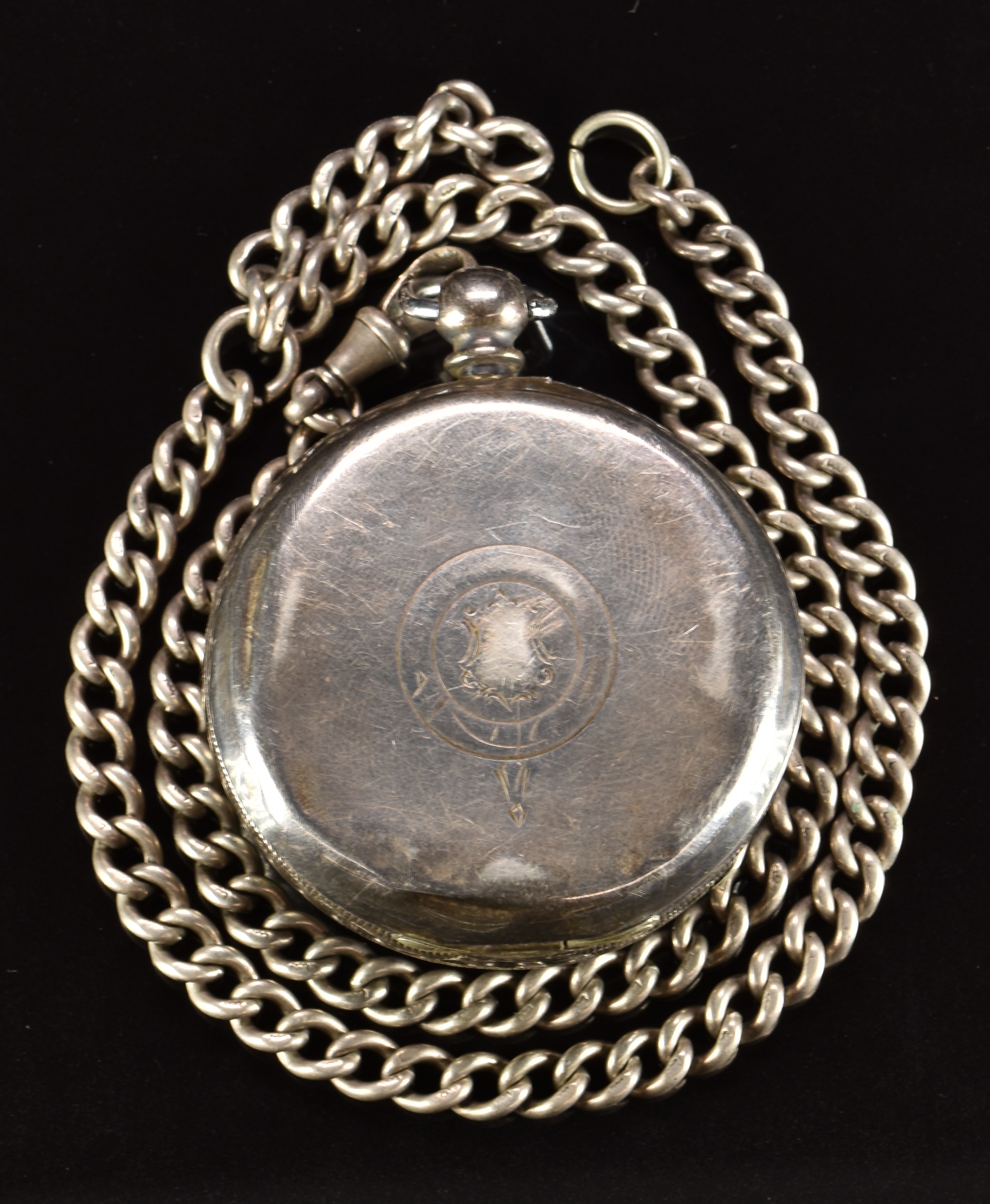 Kay & Company silver open faced pocket watch with inset subsidiary seconds dial, blued hands, - Image 2 of 2