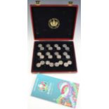 Collectable UK 50p coins including Olympics, in collector's case together with a colourised Euro