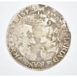 Philip and Mary (1554-58) hammered silver shilling, date 155?, bust of King and Queen obverse,