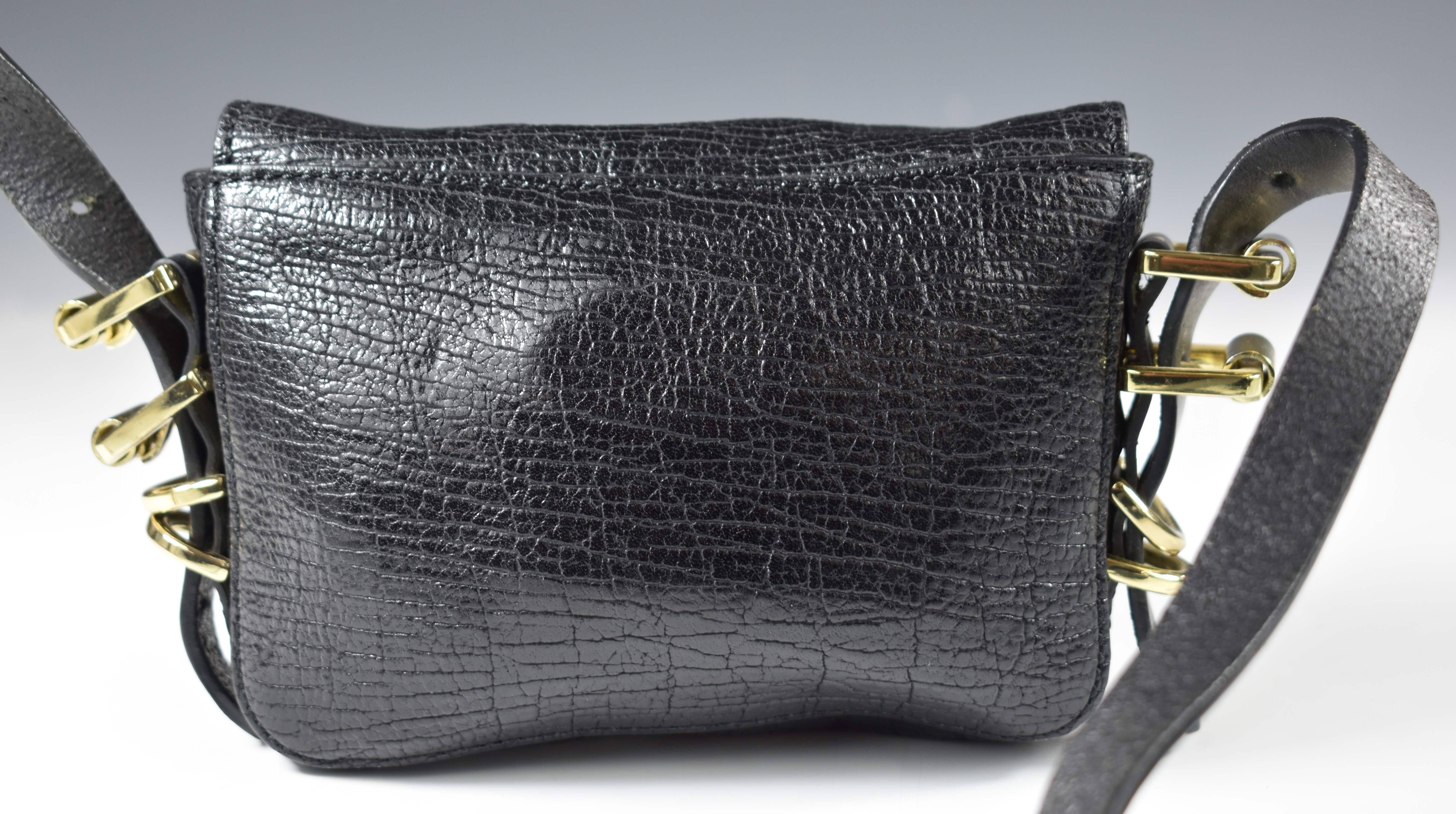 Mulberry Mila Mini handbag in black leather with gilt metal hardware, with original label, 15 x 10. - Image 6 of 9