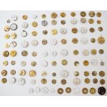 Large collection of pocket watch movements, dials and parts including fusee movements, tortoiseshell