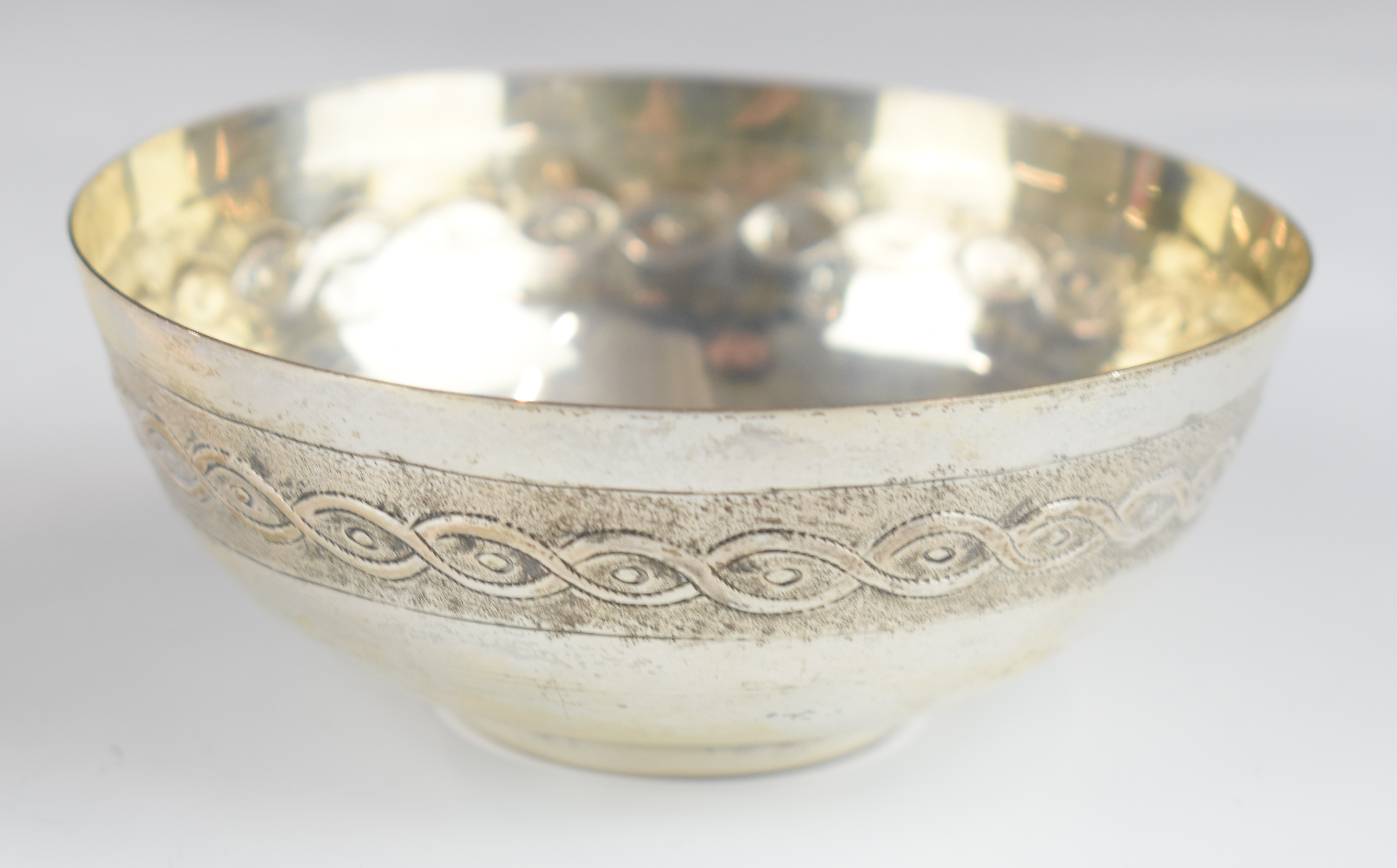 Silver bowl marked 830, width 10cm, Burmese or similar silver pot decorated with deities and a Dutch - Image 7 of 7