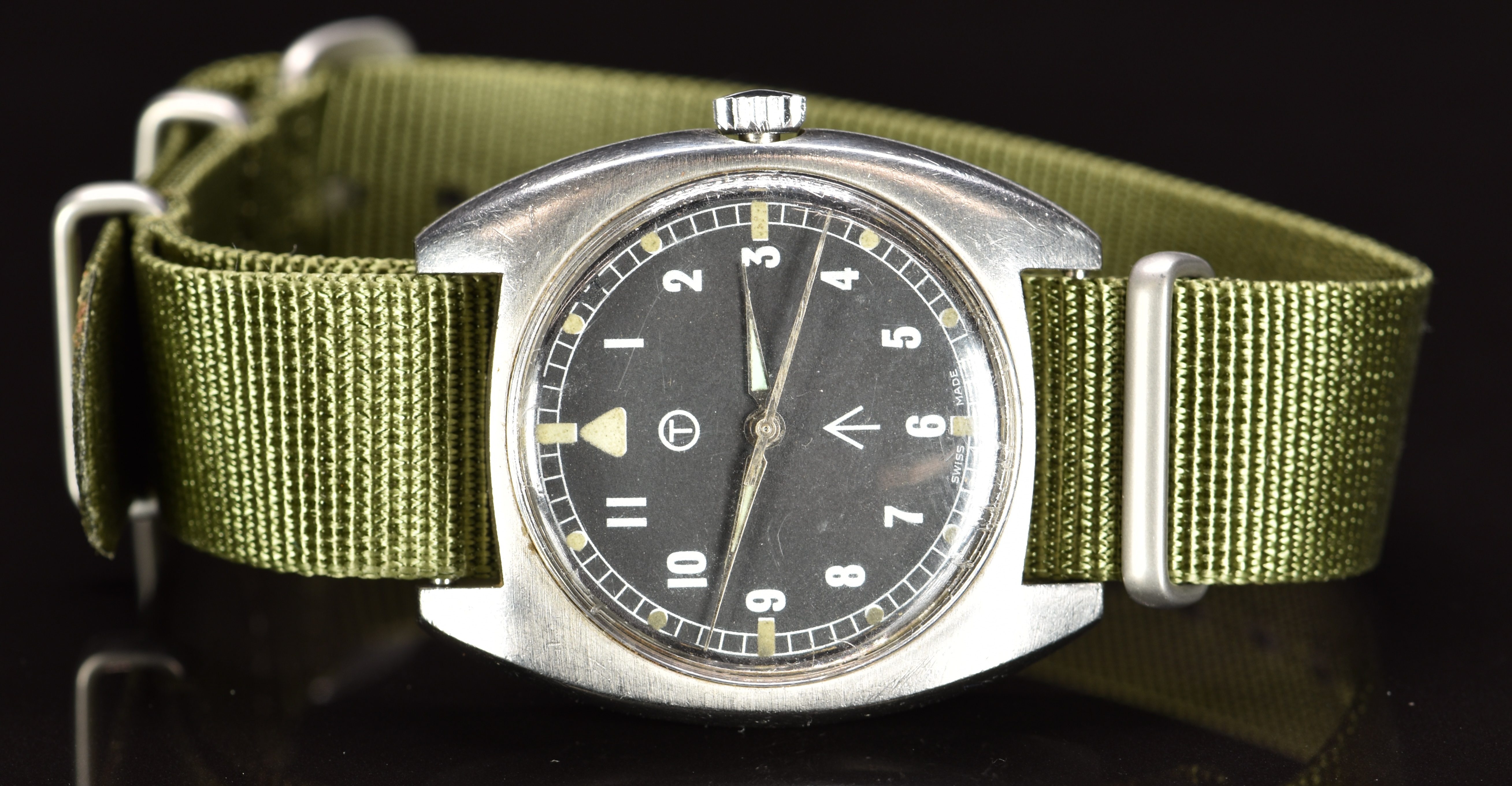 Hamilton gentleman's British Army military wristwatch with luminous hands and hour markers, Arabic - Image 4 of 6