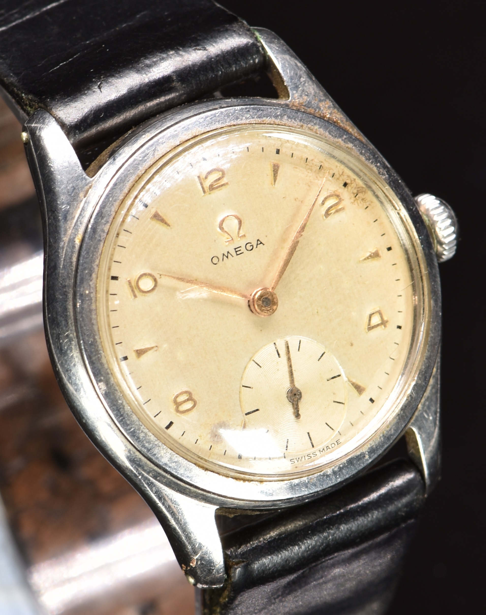 Omega gentleman's wristwatch ref. 2450 with inset subsidiary seconds dial, gold hands, hour - Image 3 of 5