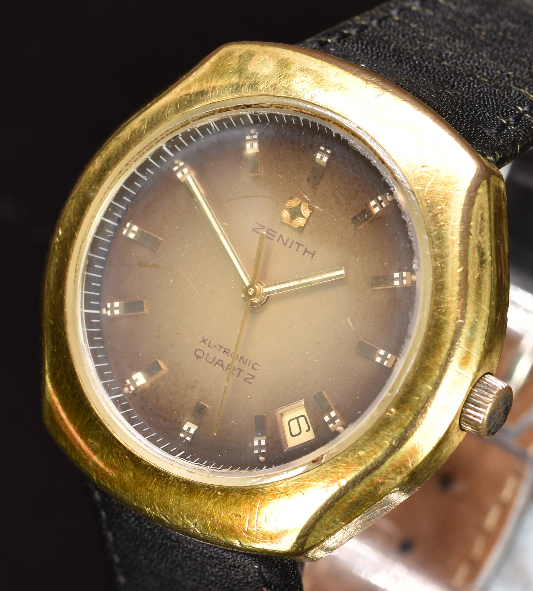 Zenith XL-Tronic gentleman's wristwatch ref. 20-0040-510 with date aperture, gold hands and hour - Image 2 of 5