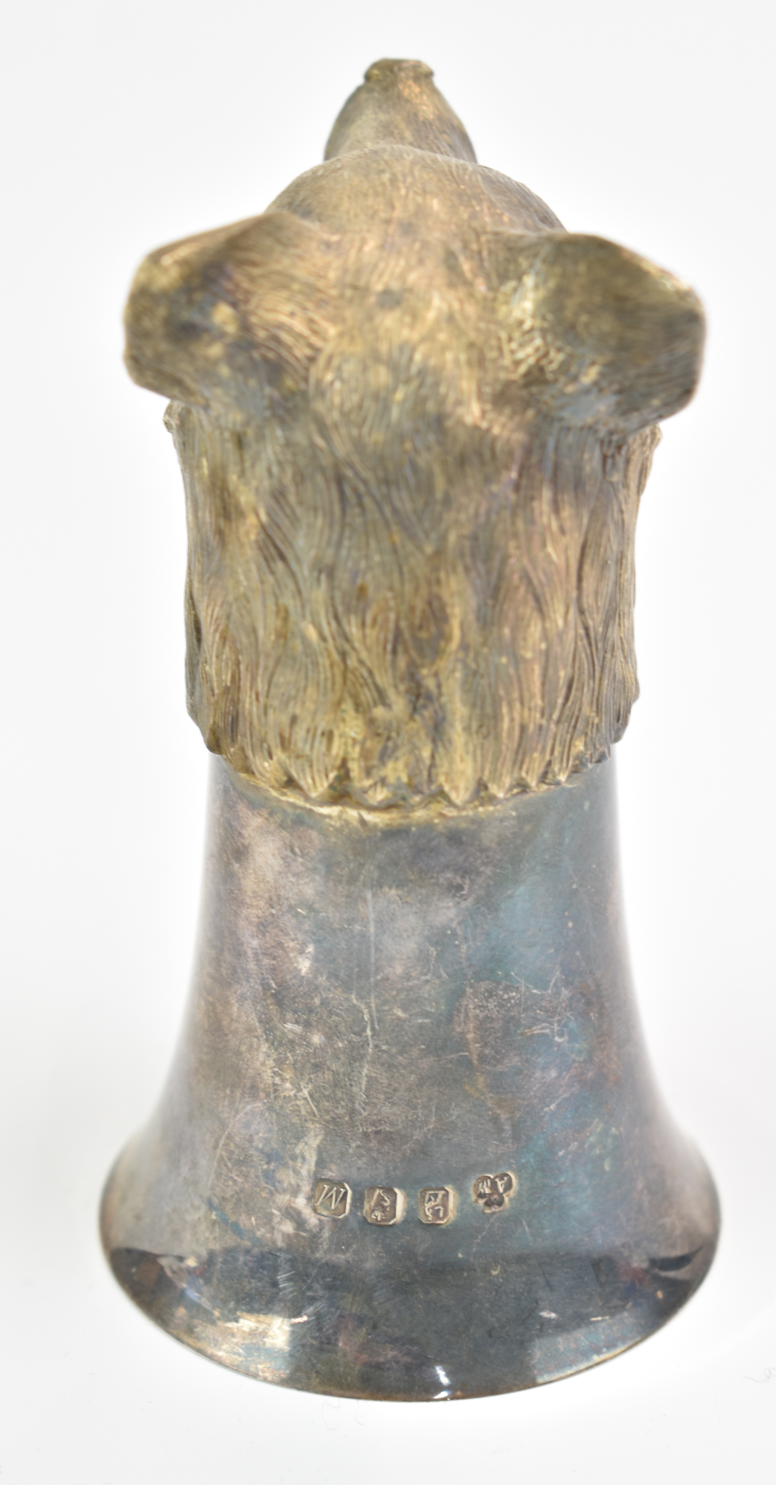 Irish hallmarked silver novelty stirrup cup formed as a fox's head, Dublin 1998, maker Alwright & - Image 3 of 4