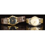 Two Smiths gentleman's wristwatches Empire with gold hands and baton hour markers, black dial and