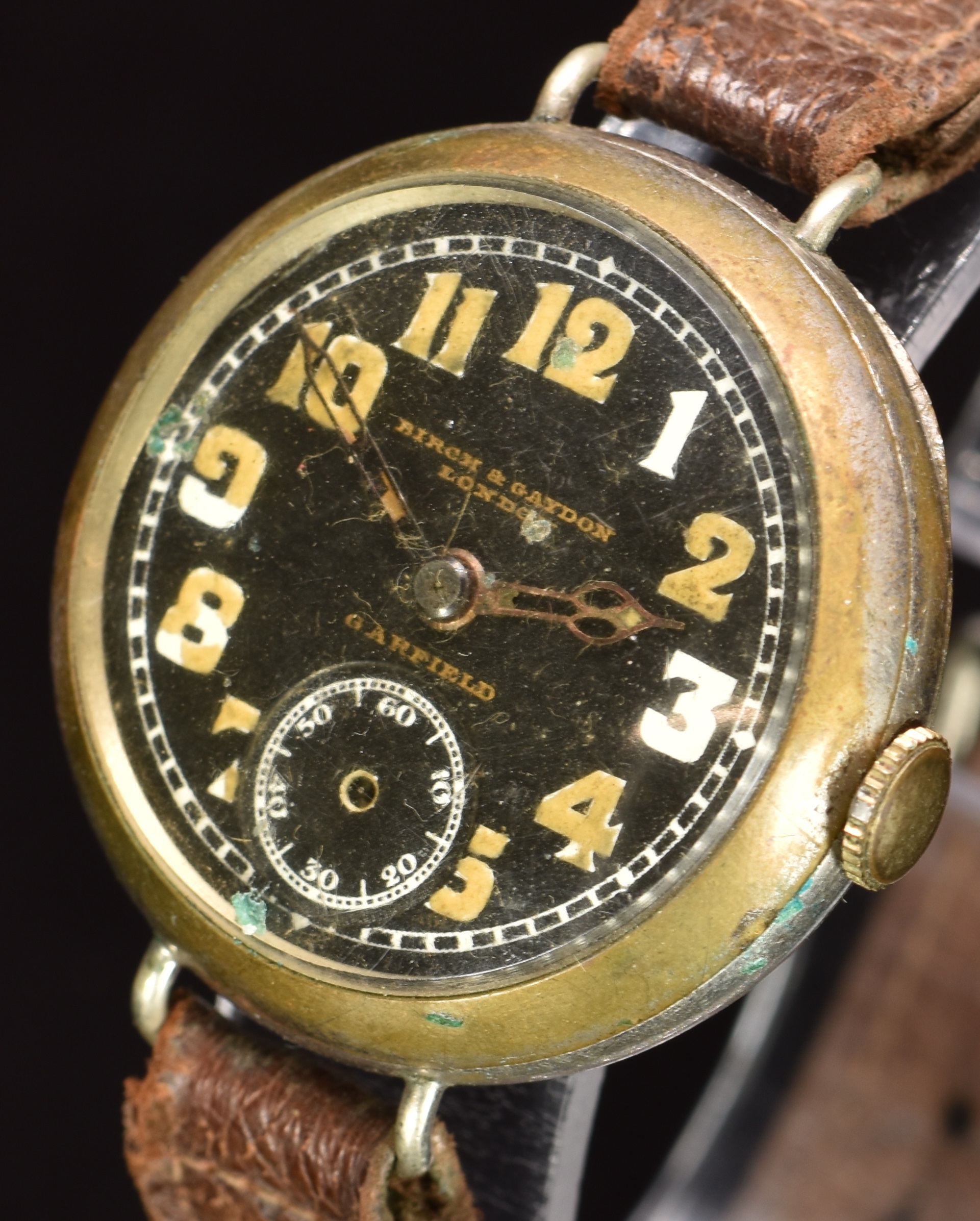 Garfield for Birch & Gaydon trench wristwatch with subsidiary seconds dial, cathedral hands, - Image 2 of 5