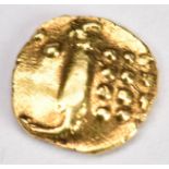 Celtic gold stater coin, unidentified, 7mm diameter, 0.4g