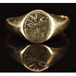 A 9ct gold signet ring, 1.7g, size L