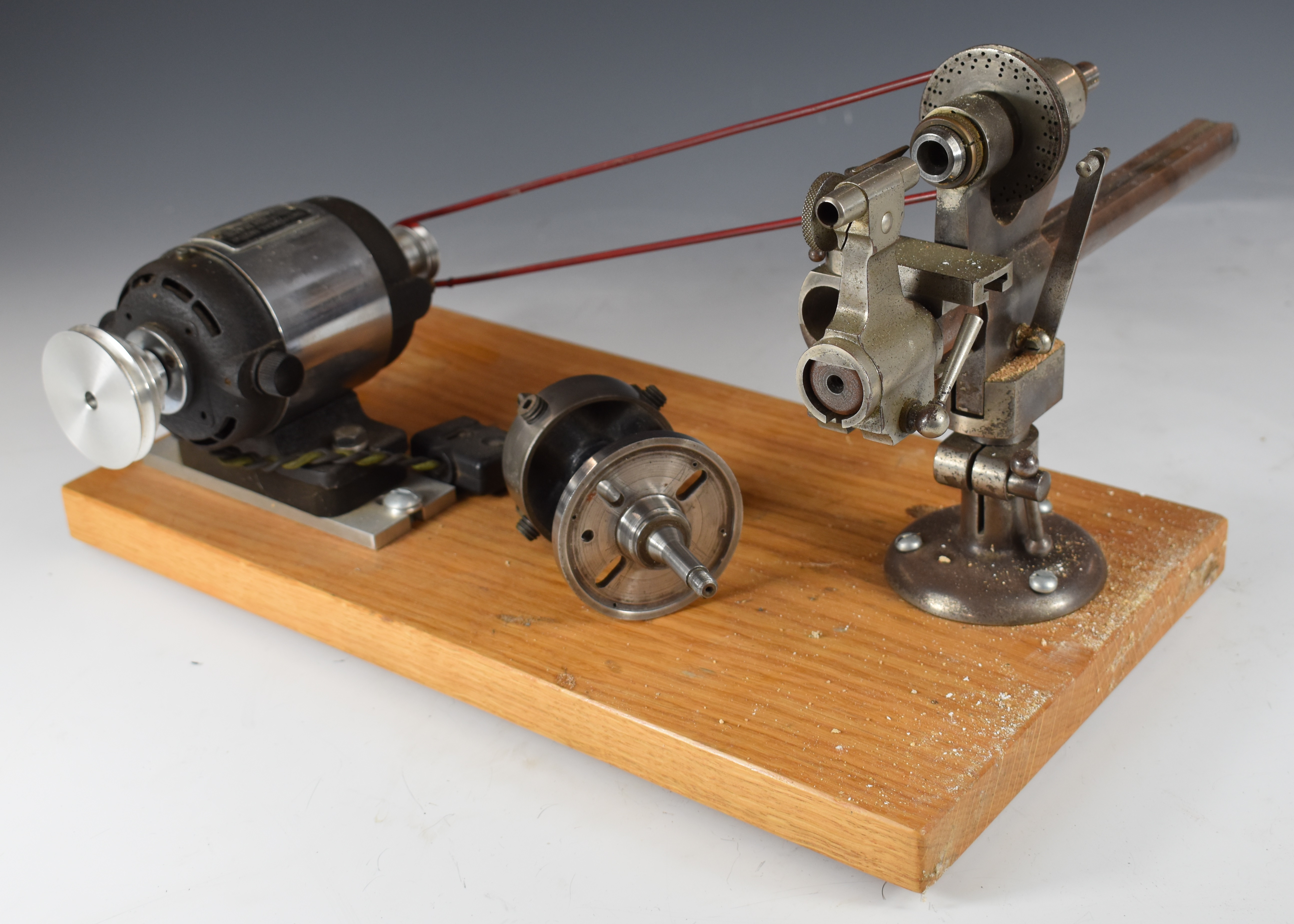 Small watch / clock repairer's lathe with Universal electric motor - Image 2 of 11