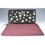 Mulberry Oversized Ava clutch bag in black suede, with original label, branded dust bag and Mulberry