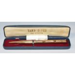 9ct gold Yard-o-Led propelling pencil, length 12cm, weight 24g all in, in original case