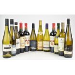 Twelve bottles of all world wines including German, Australian, Riesling, Chablis etc