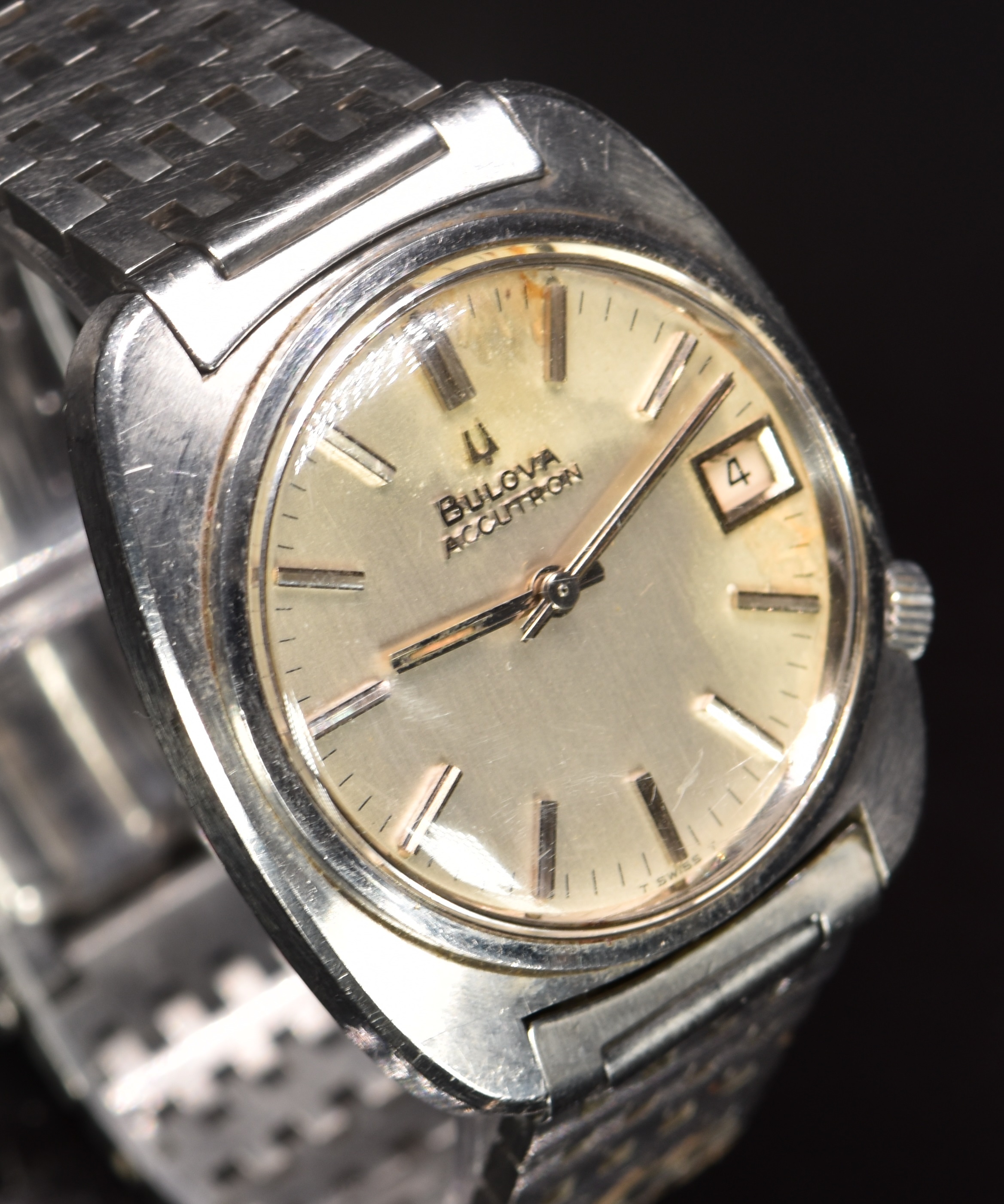 Bulova Accutron M9 gentleman's wristwatch ref. 741 with date aperture luminous hands, baton hour - Image 3 of 8